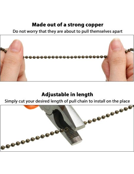 Extensores de Cadenas de Tirar de Madera Boao 8 Piezas 35 cm Negro