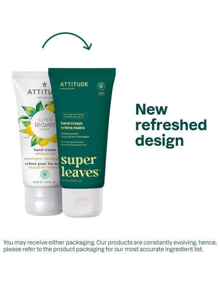 Crema de Manos ATTITUDE 73.93 ml Vegana Earl Grey y Pepino