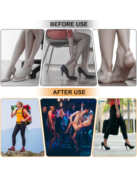 4 Pares Almohadillas para Talones Comfowner Antideslizantes