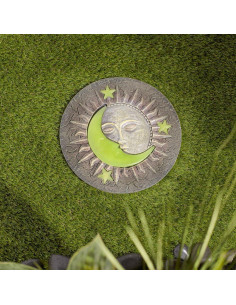 Piedra de Paso Decorativa Accent Plus Sol y Luna 26x26 cm 2