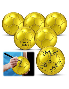 Balón de Fútbol Autografiado Dorado WinnerWhy Tamaño 2