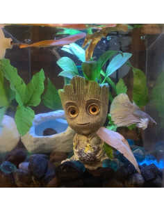 Adorno Acuario SLOCME Groot con Burbujas de Aire y Accesorios 2