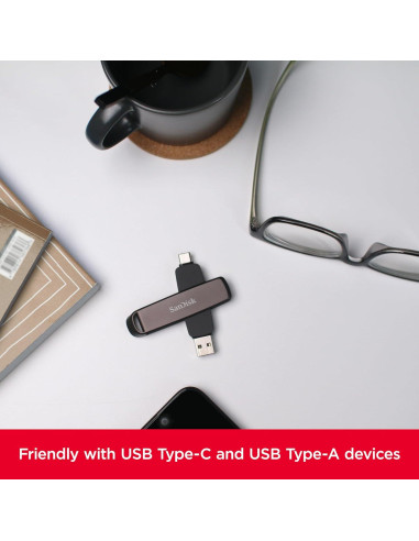 Unidad Flash SanDisk Extreme PRO 512GB USB Tipo-C y Tipo-A