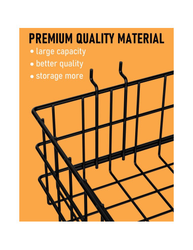 Juego de 4 Cestas Cuadradas INCLY para Tablero Perforado