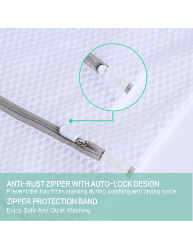 Paquete de 3 Bolsas de Malla Syhskhy para Lavadora 30x40 cm