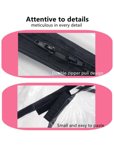 Cubierta de Lluvia para Carrito de Mascotas EVA - Plegable y Transparente