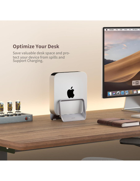Soporte Vertical ABS para Mac Mini 2010-2024 - Gris