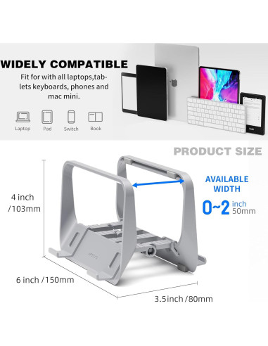 Soporte Vertical ABS para Mac Mini 2010-2024 - Gris