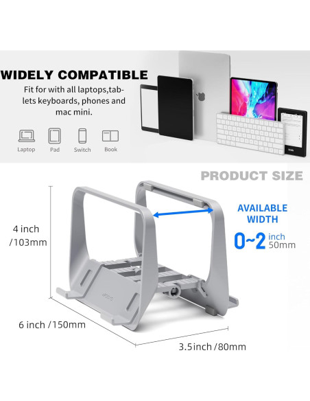 Soporte Vertical ABS para Mac Mini 2010-2024 - Gris