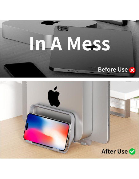 Soporte Vertical ABS para Mac Mini 2010-2024 - Gris