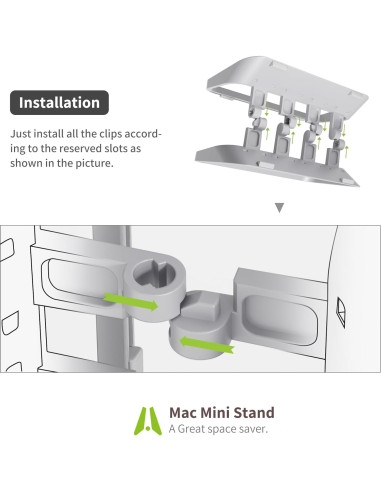 Soporte Vertical ABS para Mac Mini 2010-2024 - Gris
