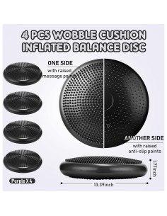 Almohadilla de Equilibrio Inflable Jerify - 4 Pcs, 34 cm, PVC 2