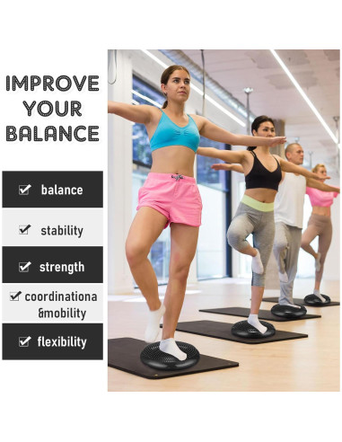 Almohadilla de Equilibrio Inflable Jerify - 4 Pcs, 34 cm, PVC