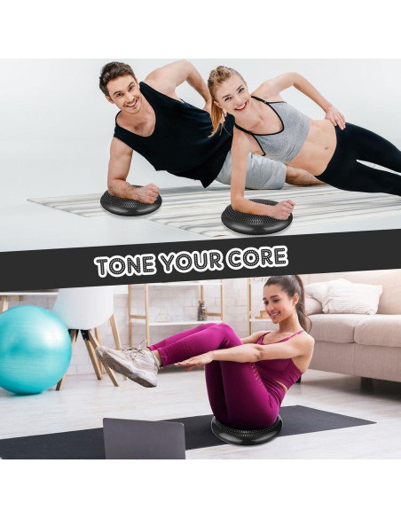 Almohadilla de Equilibrio Inflable Jerify - 4 Pcs, 34 cm, PVC