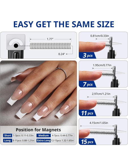 Cortador de Uñas Acrílicas AIRSEE Profesional con 15 Imán