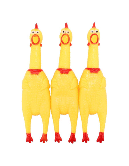 Juguetes para Perros Legend Sandy - Set de 3 Pollos Gritones Amarillo