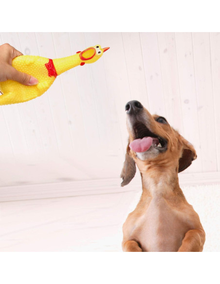 Juguetes para Perros Legend Sandy - Set de 3 Pollos Gritones Amarillo