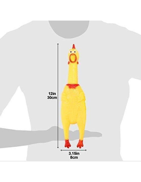 Juguetes para Perros Legend Sandy - Set de 3 Pollos Gritones Amarillo