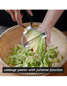 Pelador de Verduras SoKalChw Negro Acero Inoxidable 14.5cm 2