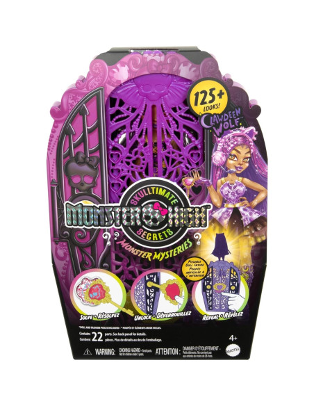 Muñeca Clawdeen Wolf Monster High Skulltimate Secrets con armario y 19 sorpresas
