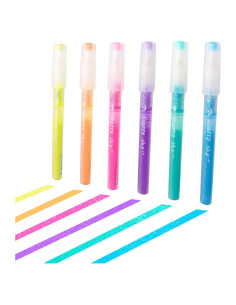 Marcadores de Resaltador HANKU Set de 6 Colores Pastel Chisel