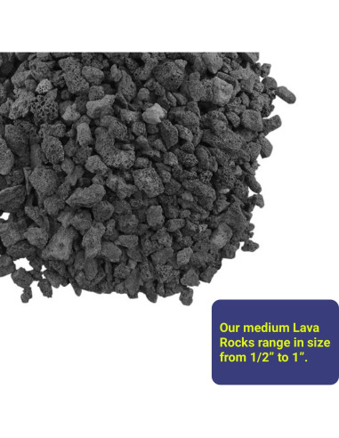 Roca de Lava Mediana American Fireglass 4.54 kg para Fogón