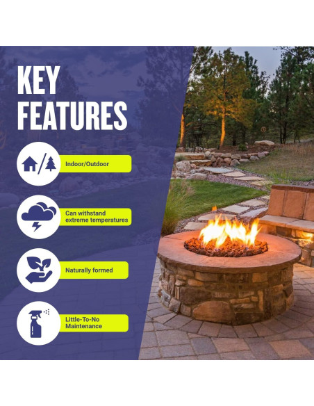 Roca de Lava Mediana American Fireglass 4.54 kg para Fogón