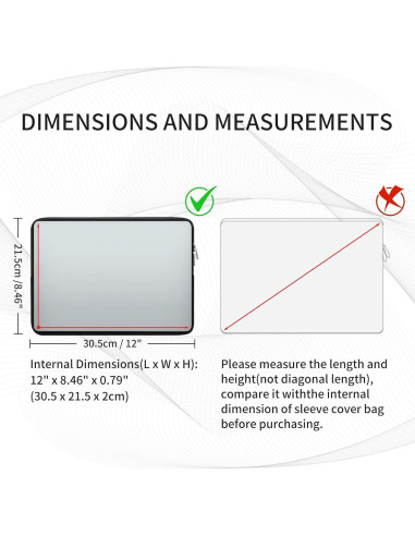 Funda Protectora RAINYEAR para Laptop 11-11.6" Negra