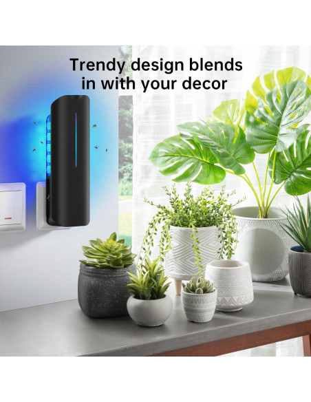 Trampa de Insectos Voladores BURLAN 2PC con Luz UV 9W y 20 Recargas