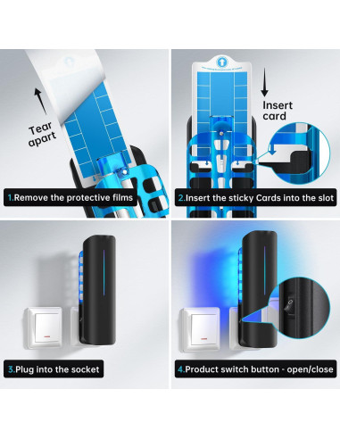 Trampa de Insectos Voladores BURLAN 2PC con Luz UV 9W y 20 Recargas