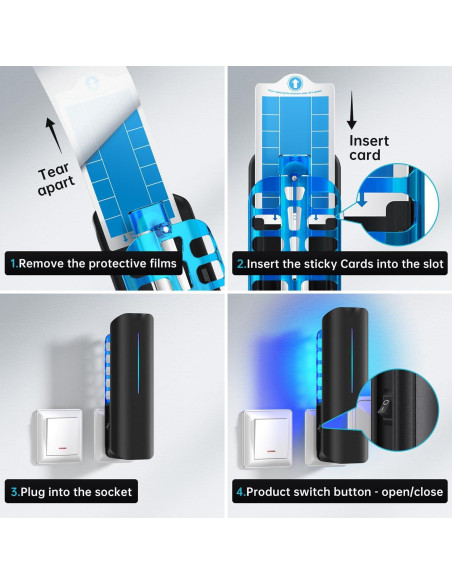 Trampa de Insectos Voladores BURLAN 2PC con Luz UV 9W y 20 Recargas