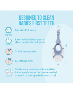 Cepillo de dientes para bebés Jordan Paso 1 - 0 a 2 años, 4 unidades 2