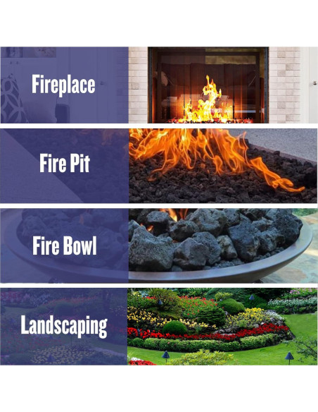 Roca de Lava Mediana American Fireglass 4.54 kg para Fogón