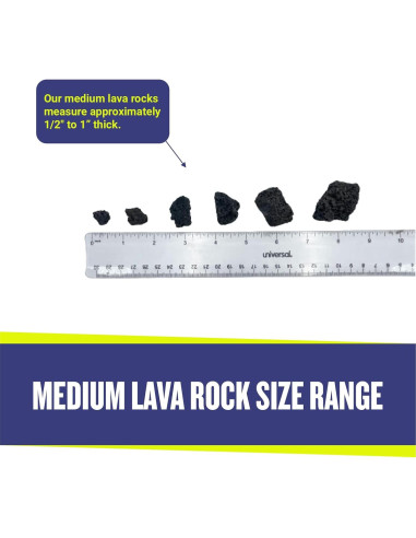 Roca de Lava Mediana American Fireglass 4.54 kg para Fogón