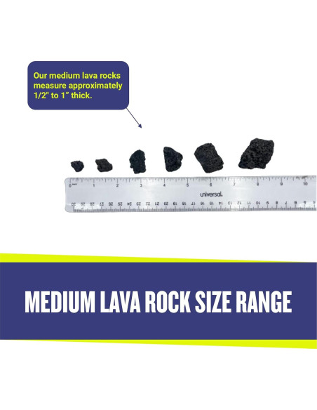 Roca de Lava Mediana American Fireglass 4.54 kg para Fogón