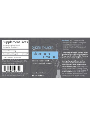 Suplemento Natural para Estómago Peaceful Mountain 118 ml