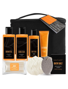 Cesta de Regalo Body & Earth para Hombres - Set de Baño Aroma Cítrico