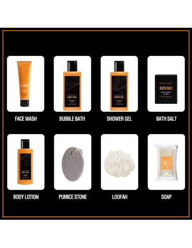 Cesta de Regalo Body & Earth para Hombres - Set de Baño Aroma Cítrico