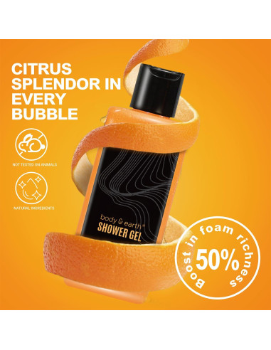 Cesta de Regalo Body & Earth para Hombres - Set de Baño Aroma Cítrico
