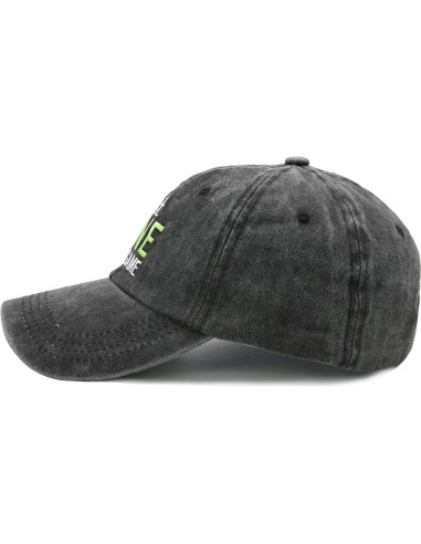 Gorra de Pickleball Ajustable Bordada 100% Algodón Negra