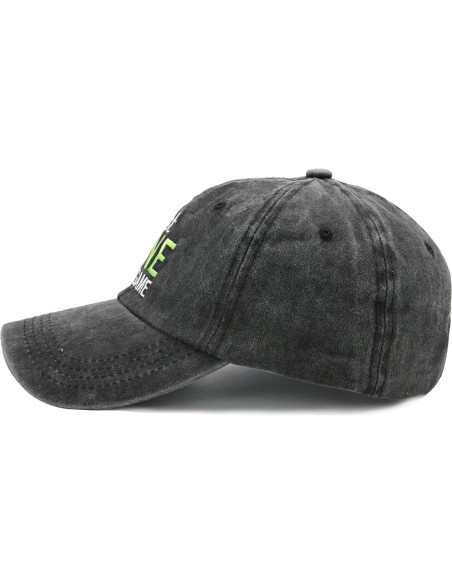 Gorra de Pickleball Ajustable Bordada 100% Algodón Negra