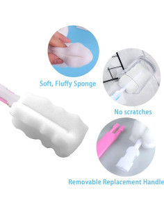 Cabezas de Repuesto para Cepillo de Botellas INVODA 12 Pcs 2