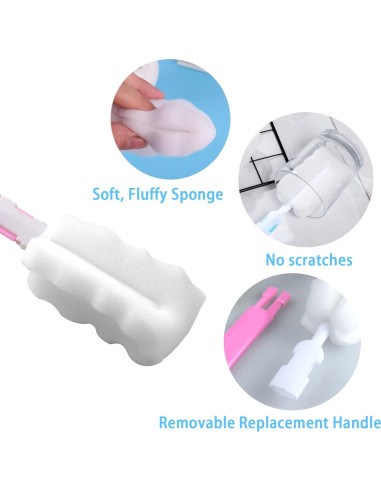 Cabezas de Repuesto para Cepillo de Botellas INVODA 12 Pcs