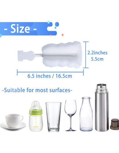 Cabezas de Repuesto para Cepillo de Botellas INVODA 12 Pcs