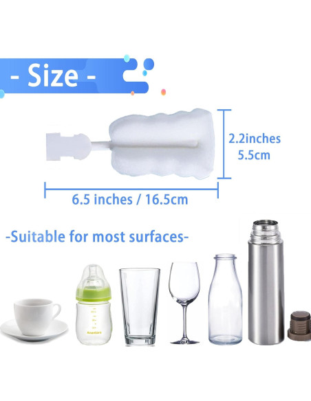 Cabezas de Repuesto para Cepillo de Botellas INVODA 12 Pcs