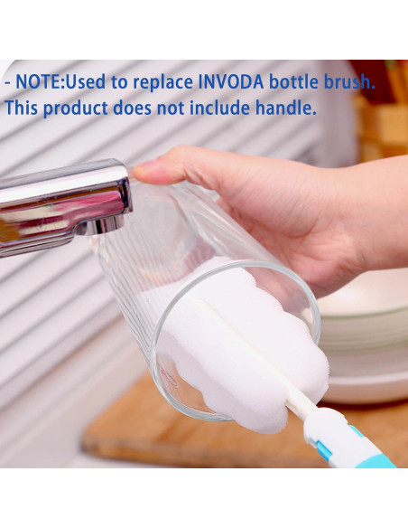 Cabezas de Repuesto para Cepillo de Botellas INVODA 12 Pcs