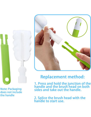 Cabezas de Repuesto para Cepillo de Botellas INVODA 12 Pcs