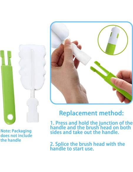 Cabezas de Repuesto para Cepillo de Botellas INVODA 12 Pcs