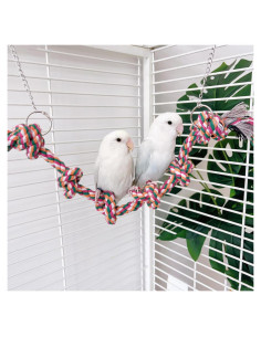 Columpio para Aves DEMONTALK 45 cm Cuerda Colorida No Tóxica