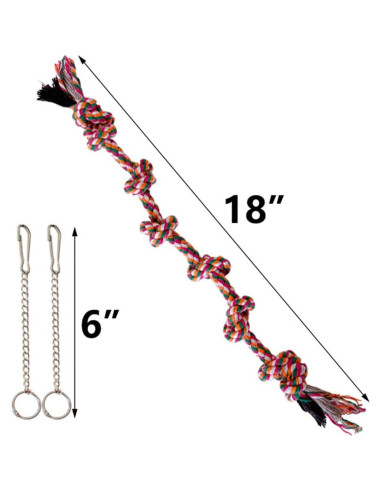 Columpio para Aves DEMONTALK 45 cm Cuerda Colorida No Tóxica